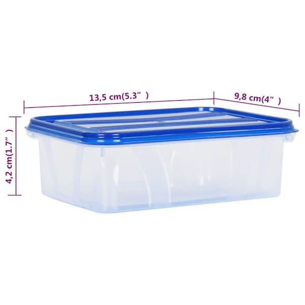 vidaXL Matbehållare med lock 10 delar PP Transparent