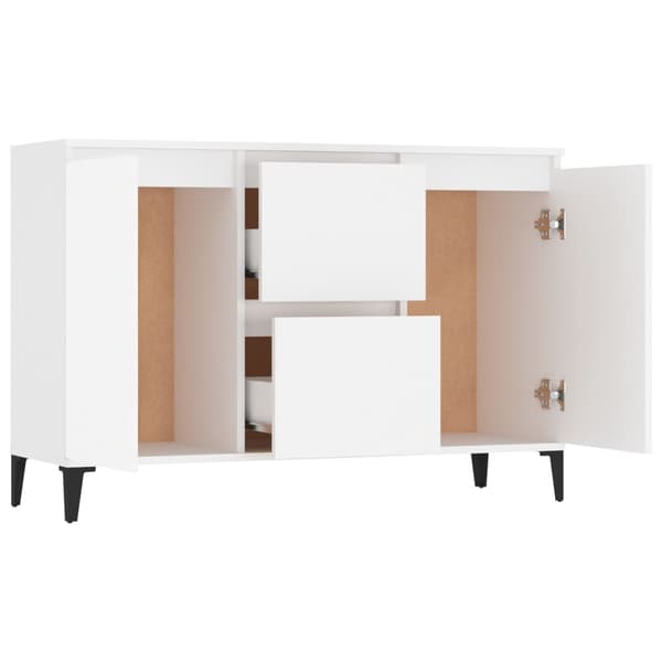 vidaXL Skänk vit 102x35x70 cm konstruerat trä Vit