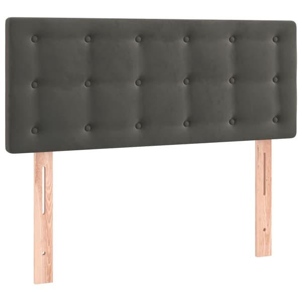 vidaXL Sänggavel LED mörkgrå 90x5x78/88 cm sammet Grå