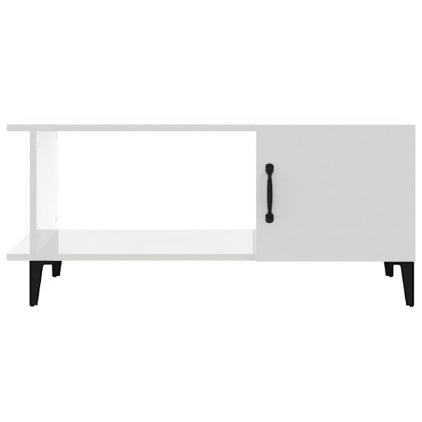 vidaXL Soffbord vit högglans 90x50x40 cm konstruerat trä Vit