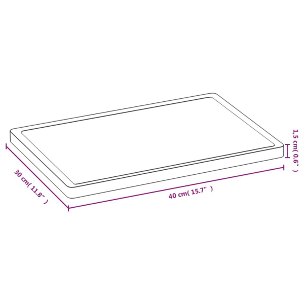 vidaXL Skärbräda 40x30x1,5 cm bambu Brun