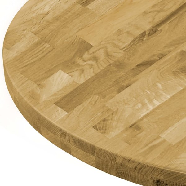 vidaXL Bordsskiva massivt ekträ rund 44 mm 400 mm Brun