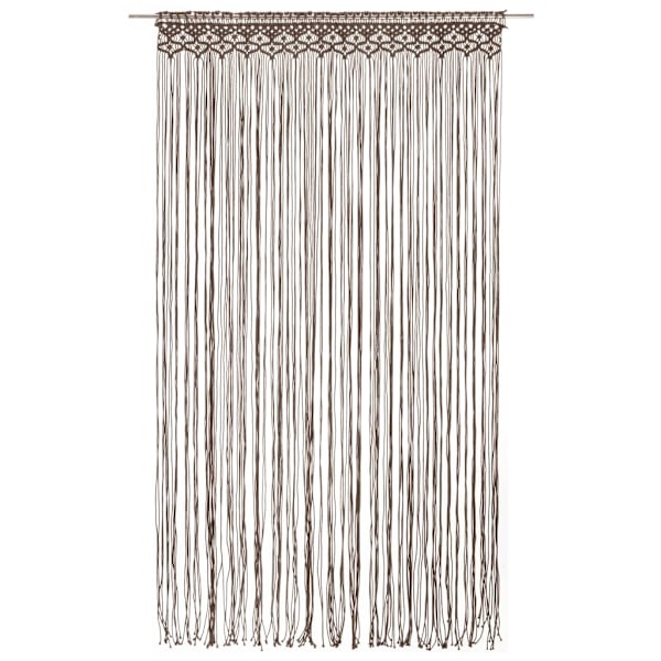 vidaXL Gardin makramé taupe 140x240 cm bomull Taupe