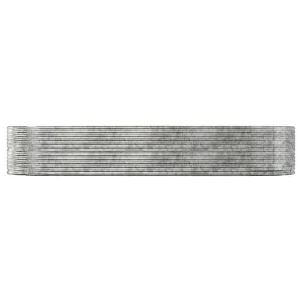 vidaXL Odlingslåda silver 367x140x68 cm pulverlackerat stål Silver