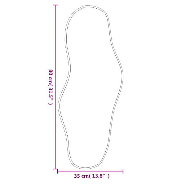 vidaXL Väggspegel svart 80x35 cm Svart
