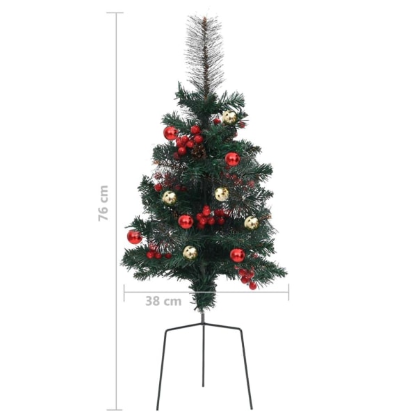 vidaXL Konstgjorda julgranar 2 st 76 cm PVC Grön