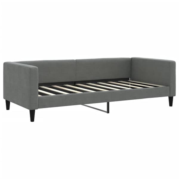 vidaXL Dagbädd utdragbar mörkgrå 90x190 cm tyg Grå