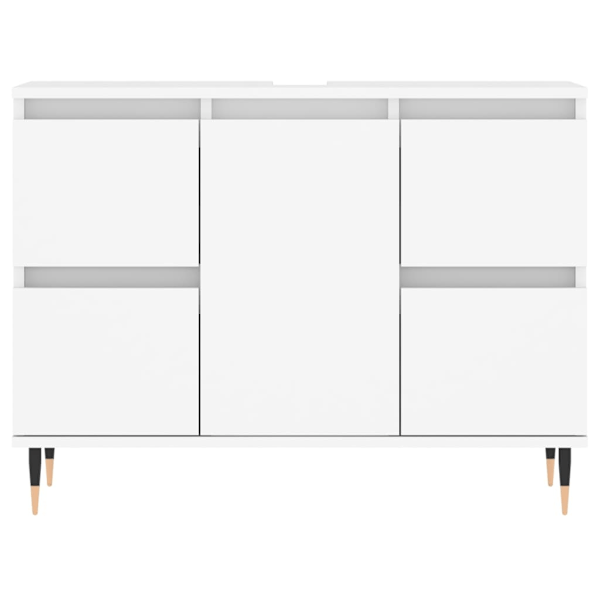 vidaXL Badrumsskåp vit 80x33x60 cm konstruerat trä Vit