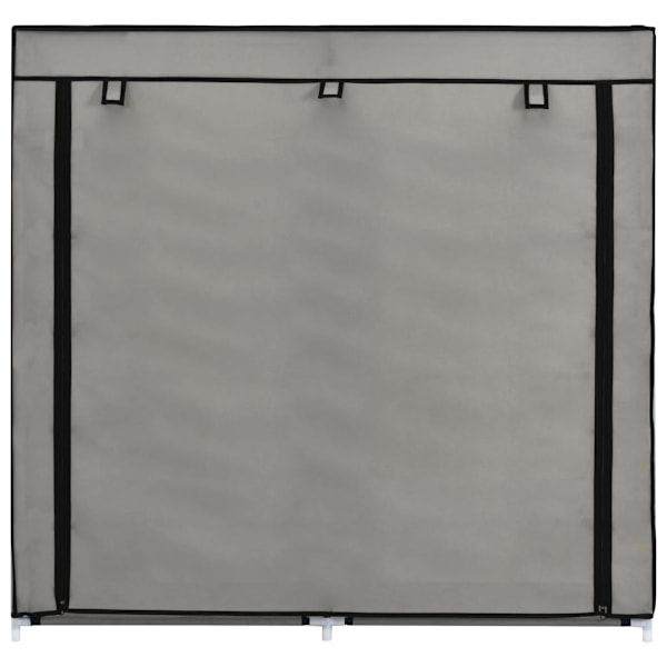 vidaXL Skoförvaring med överdrag grå 115x28x110 cm tyg grå