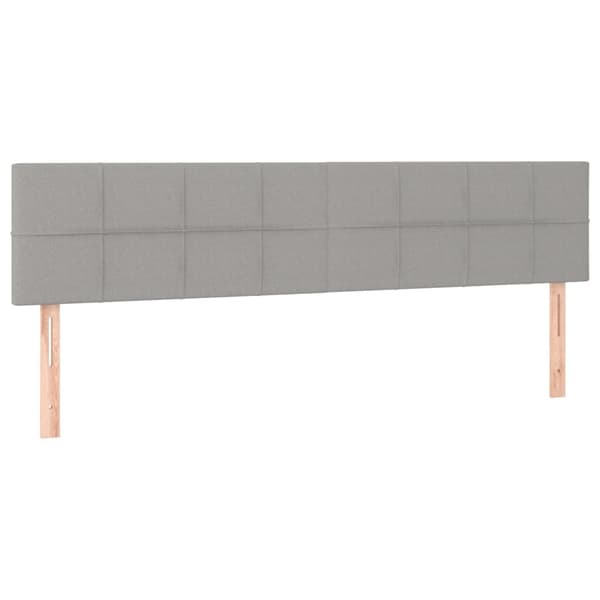 vidaXL Sänggavel 2 st Ljusgrå 80x5x78/88 cm tyg Grå