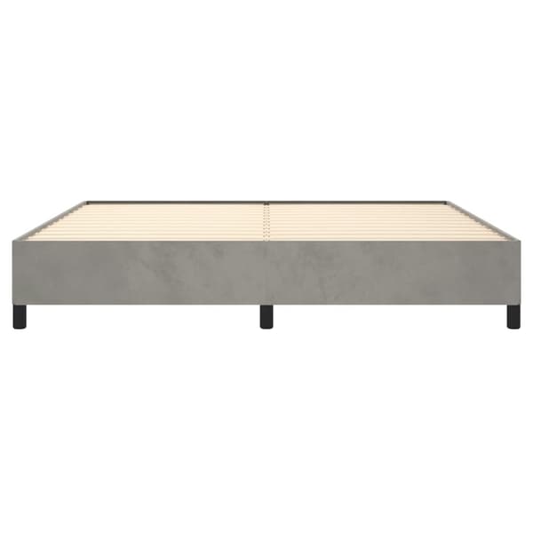 vidaXL Sängram ljusgrå 200x200 cm sammet Grå