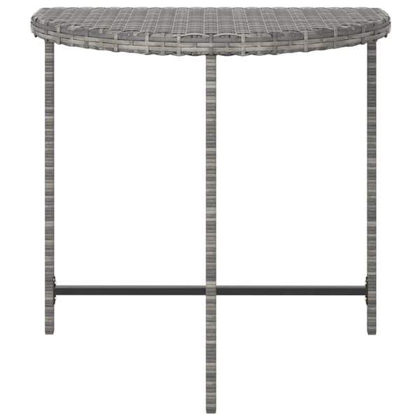 vidaXL Trädgårdsbord grå 80x50x75 cm konstrotting grå