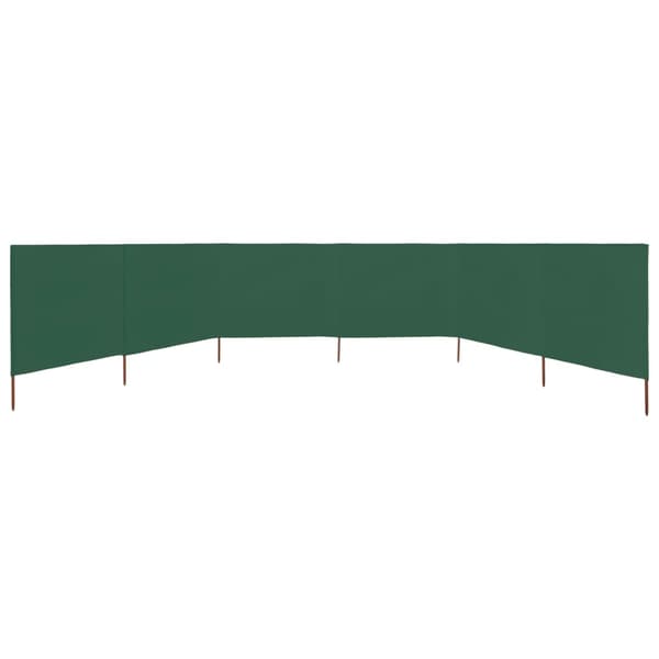 vidaXL Vindskydd 6 paneler tyg 800x80 cm grön Grön