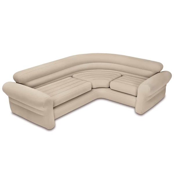 INTEX Uppblåsbar hörnsoffa 257x203x76 cm 68575NP Beige