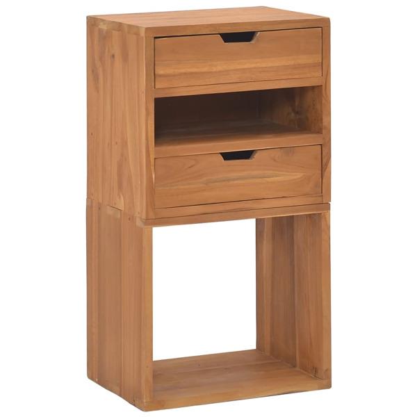 vidaXL Förvaringsskåp 40x30x76 cm massiv teak Brun