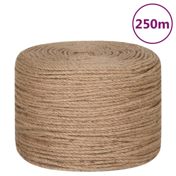 vidaXL Juterep 250 m lång 8 mm tjock