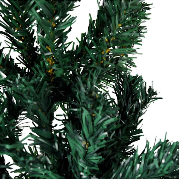 vidaXL Smal halv plastgran med stativ grön 120 cm Grön