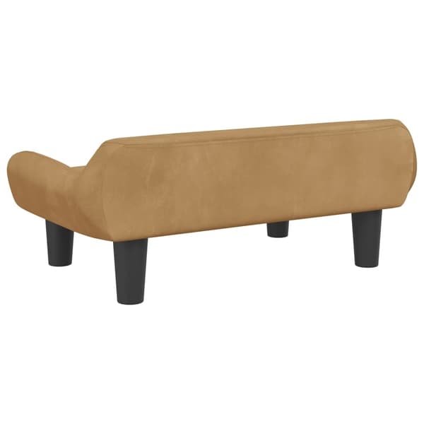 vidaXL Barnsoffa brun 70x40x24 cm sammet Brun