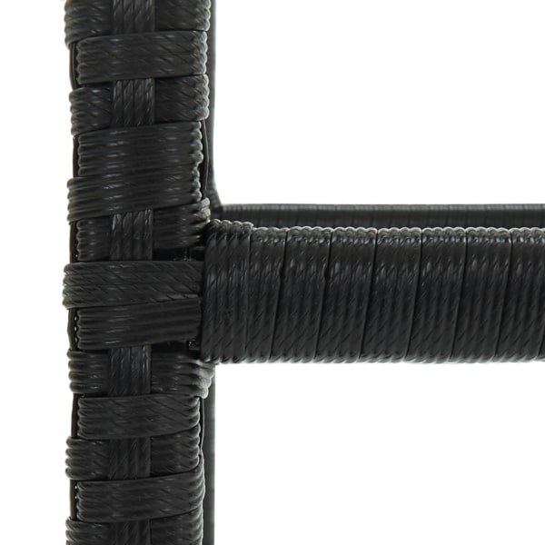vidaXL Barstolar med dynor 4 st svart konstrotting Svart