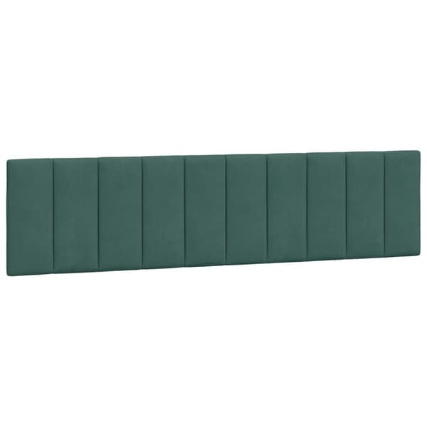 vidaXL Sängram med LED-belysning mörkgrön 200x200 cm sammet Grön