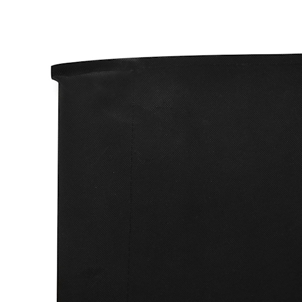 vidaXL Vindskydd 9 paneler tyg 1200x160 cm svart Svart