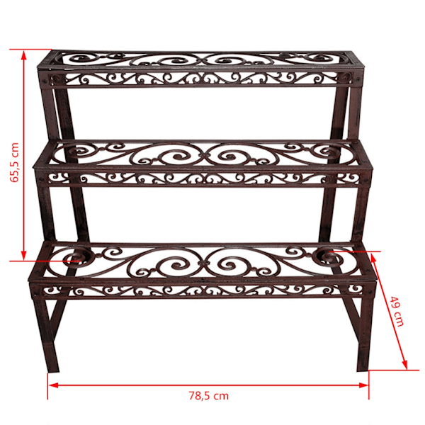 Esschert Design Blomhylla Rektangulär BPH33 Brun