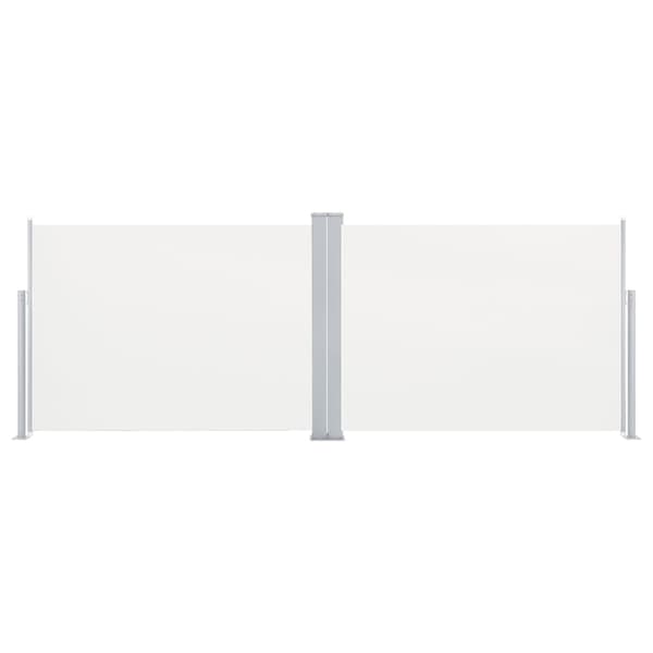 vidaXL Infällbar sidomarkis gräddvit 120x1000 cm Creme
