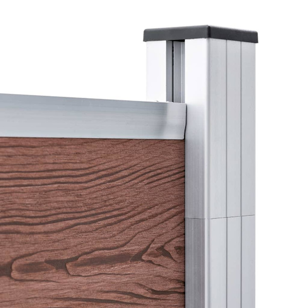 vidaXL Staketpanel WPC 1391x186 cm brun Brun