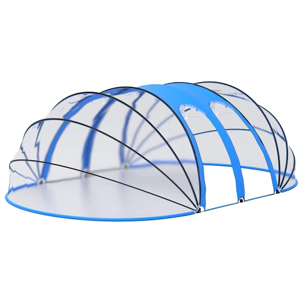 vidaXL Poolkupol oval 620x410x210 cm Blå