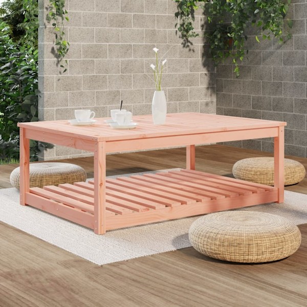 vidaXL Trädgårdsbord 121x82,5x45 cm massivt douglasträ Brun