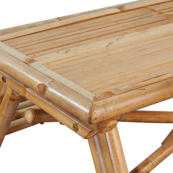 vidaXL Picknickbord 115x115x81 cm bambu Brun
