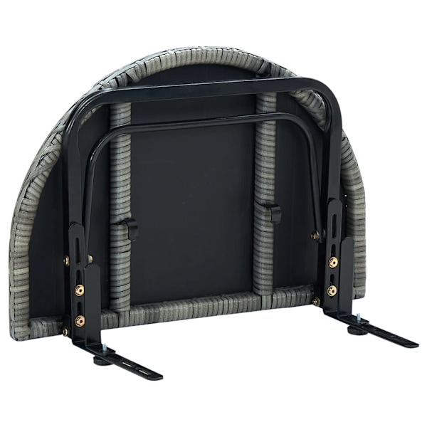 vidaXL Balkongbord grå 60x60x40 cm konstrotting grå