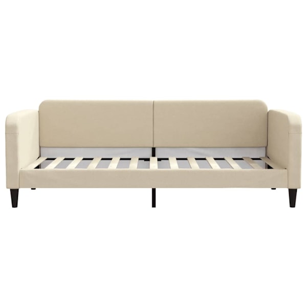 vidaXL Dagbädd utdragbar gräddvit 90x200 cm tyg Kräm