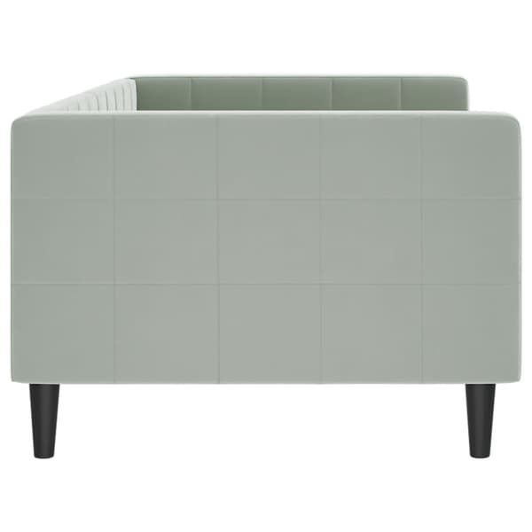 vidaXL Dagbädd ljusgrå 90x190 cm sammet Grå