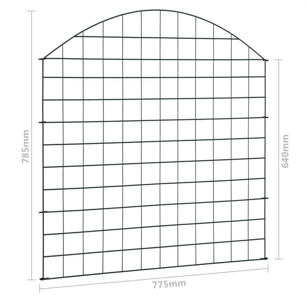 vidaXL Staket båge 77,5x78,5 cm grön Grön