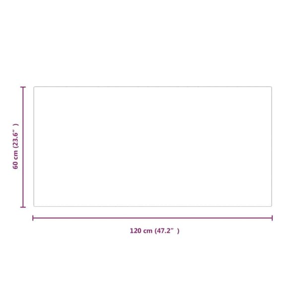 vidaXL Glasskiva för öppen spis rektangulär 120x60 cm