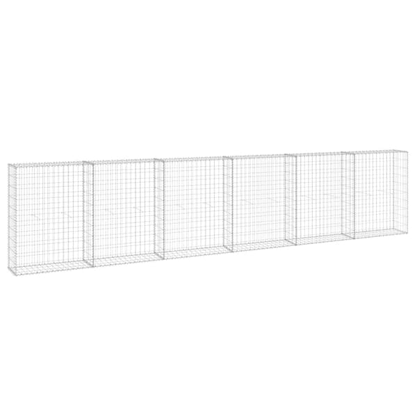 vidaXL Gabionmur galvaniserat stål 300x30x100 cm