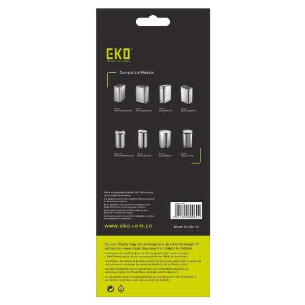 EKO Soppåse-set F 40-60 liter 24x12 delar vit