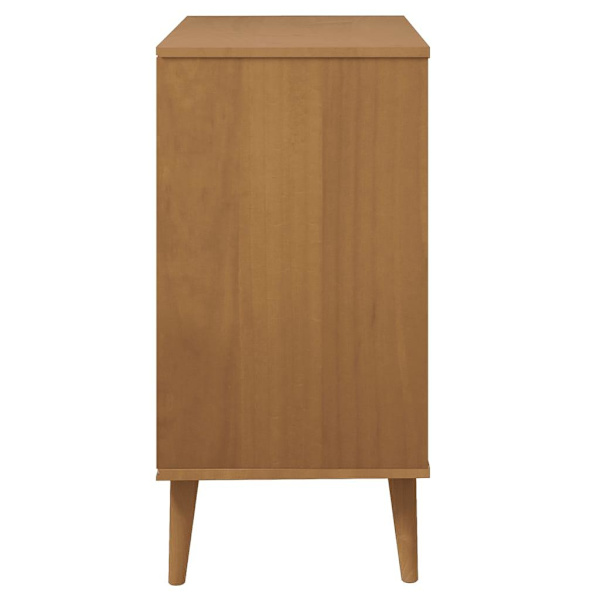 vidaXL Skänk MOLDE brun 76,5x40x80 cm massiv furu Brun