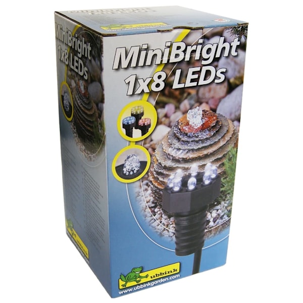Ubbink Undervattenslampa för damm MiniBright 1x8 LED 1354018 Svart
