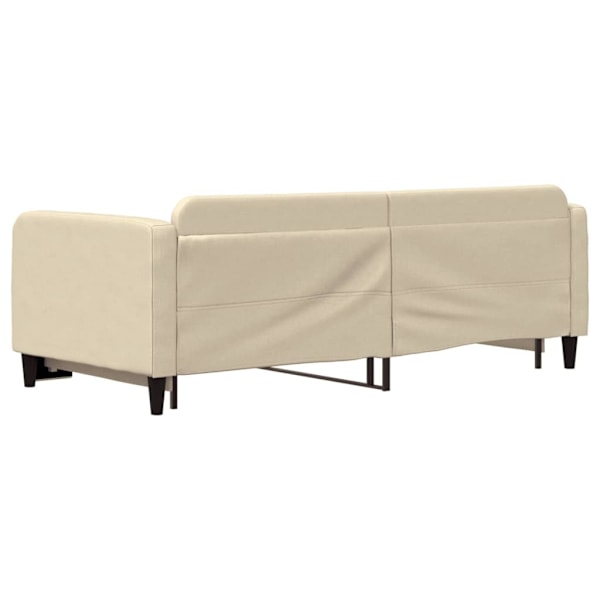 vidaXL Dagbädd utdragbar gräddvit 90x200 cm tyg Kräm