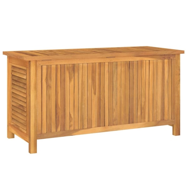vidaXL Trädgårdslåda med påse 114x50x58 cm massiv teak Brun