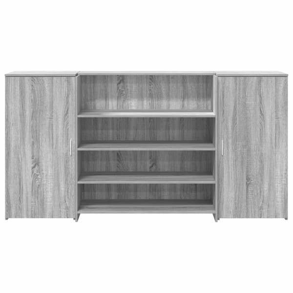 vidaXL Receptionsdisk grå sonoma 200x50x103,5 cm konstruerat trä Grå