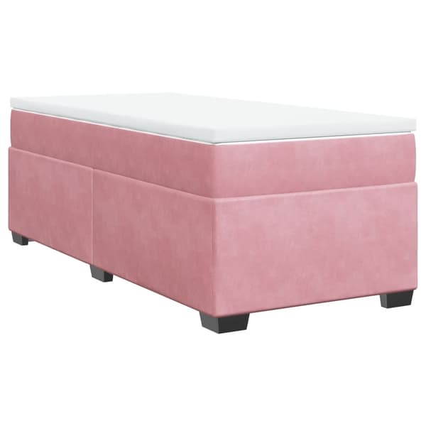 vidaXL Ramsäng med madrass rosa 100x200 cm sammet Rosa