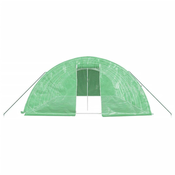 vidaXL Växthus med stålram grön 40 m² 8x5x2,3 m Grön