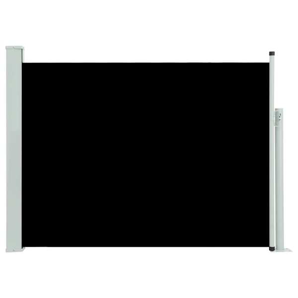 vidaXL Infällbar sidomarkis 100x500 cm svart Svart