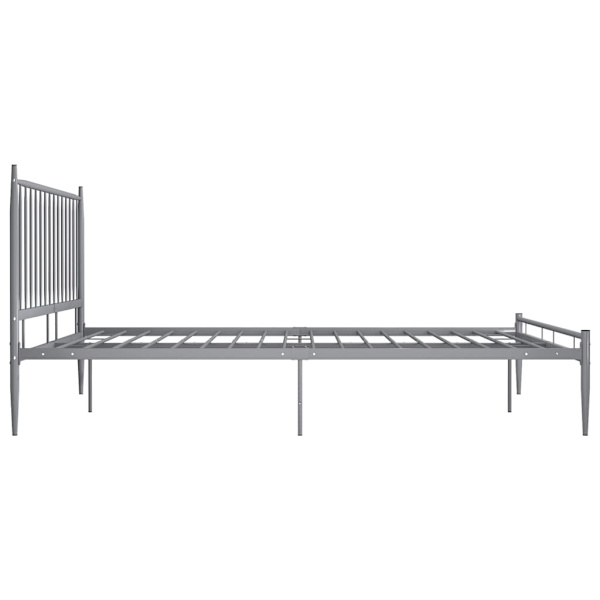 vidaXL Sängram grå metall 200x200 cm grå