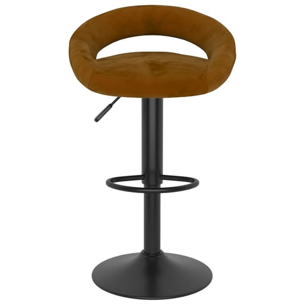 vidaXL Barstolar 2 st brun sammet Brun
