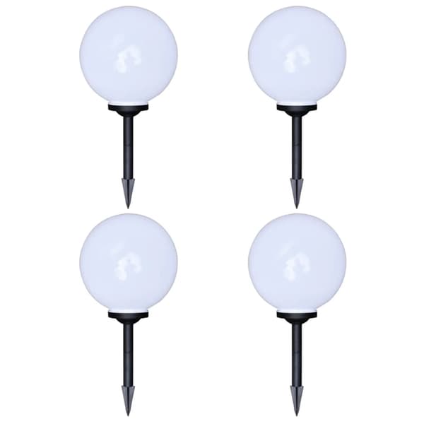 vidaXL Utomhuslampor 4 st LED 30 cm med markspett Vit