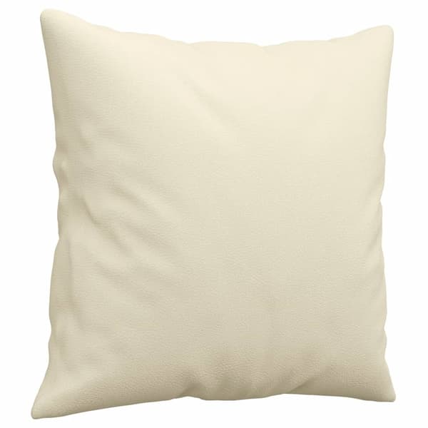 vidaXL 2-sits soffa med prydnadskuddar gräddvit 140 cm konstläder Kräm